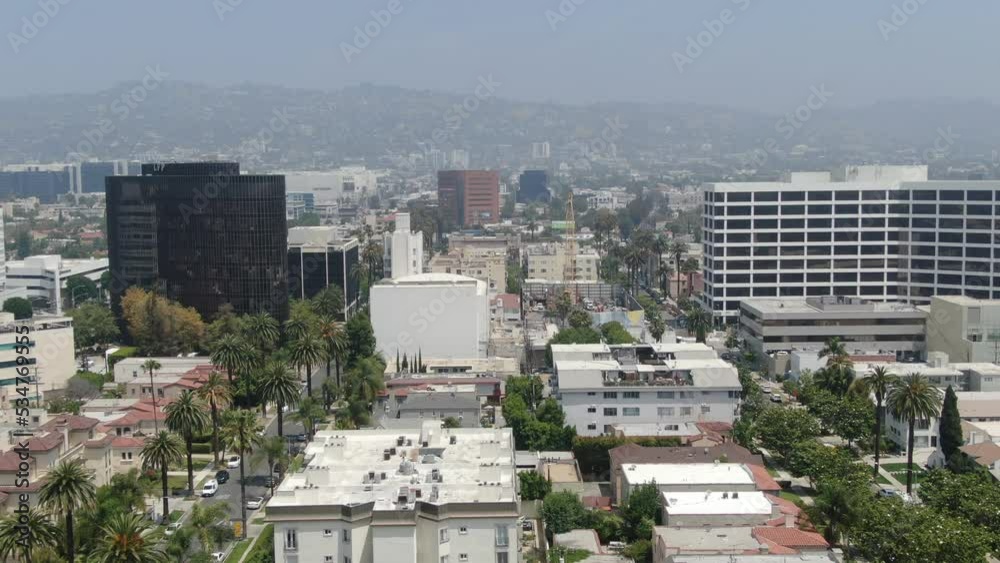  Beverly Hills Aerial Shot Low Altitude L