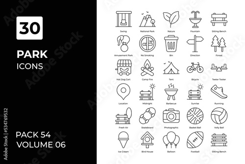 Park icons collection.