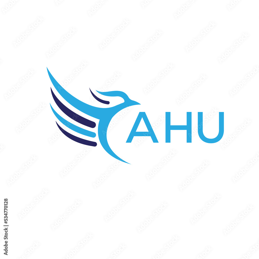 AHU Letter logo white background .AHU technology logo design vector image in illustrator .AHU letter logo design for entrepreneur and business.
