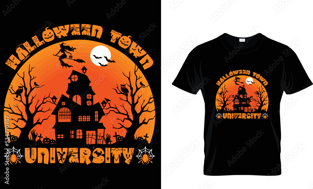 Halloween town university
Halloween  t shirt design template