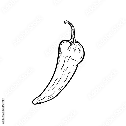 Papryka - ilustracja wektorowa, papryczka, chili