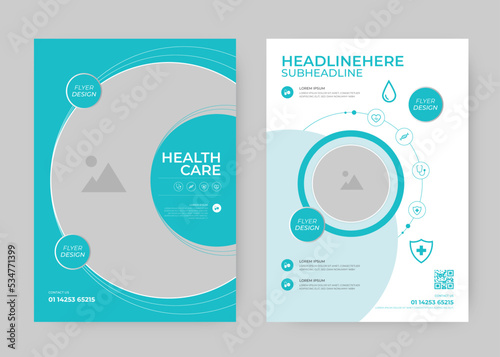 medical pharmaceutical flyer poster layout template. advertising promotion banner medical for social media poster brochure 