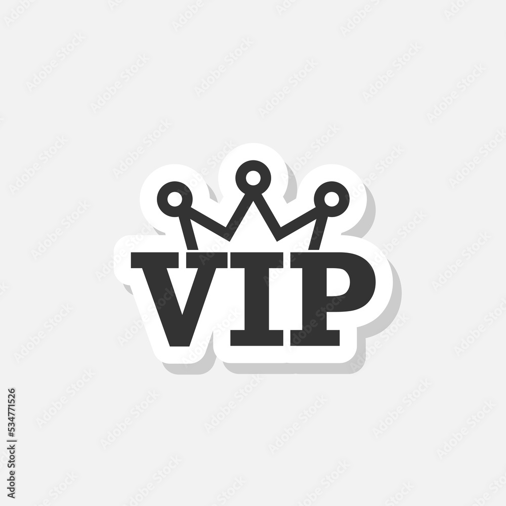 Vip club logo sticker icon isolated on white background Vip club logo sticker icon isolated on white background