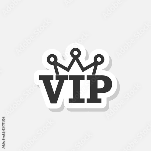 Vip club logo sticker icon isolated on white background