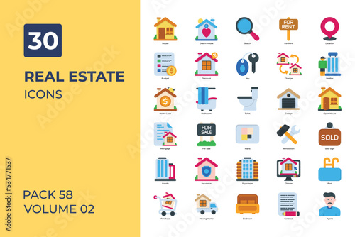Real estate icons collection.