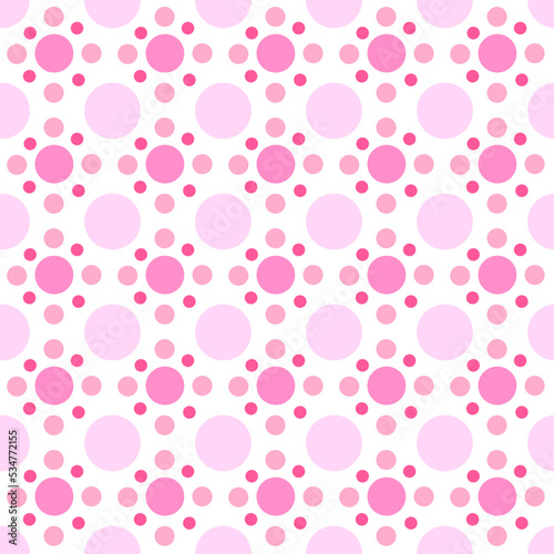 Wallpaper Mural seamless pink polka dots pattern Torontodigital.ca