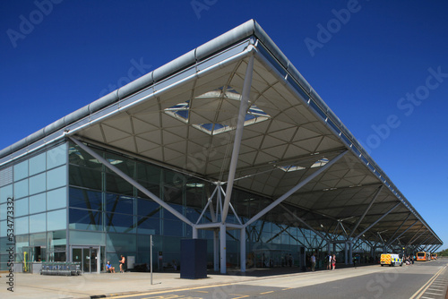 Passenger terminal building, London Stansted Airport, Stansted, Essex, England, UK photo