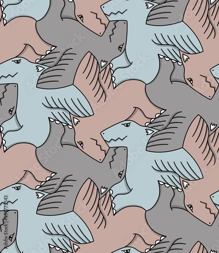 Flying Animal Tessellation Pattern