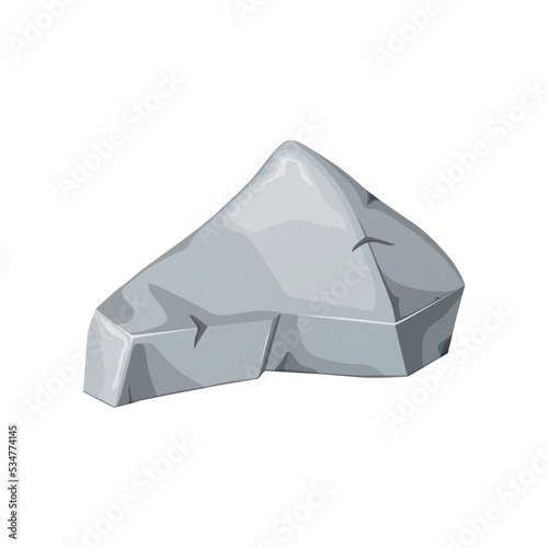 Rock stone cartoon. Cobblestones of various shapes. Rocks and debris of the mountain.