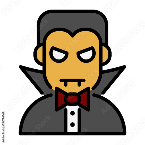 vampire Color line icon