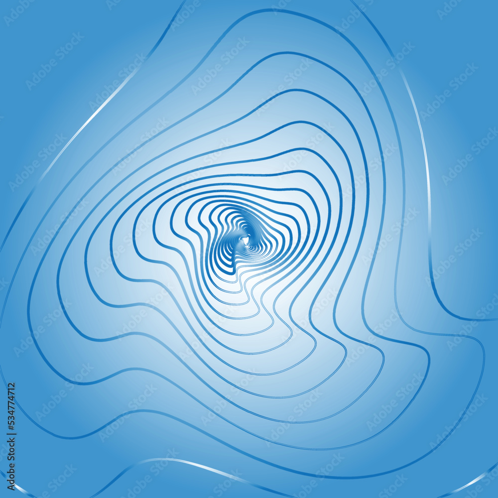 Background of overlapping ripples of blue tones 
