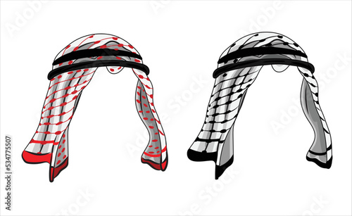 Arab head scarf for NFT character. accessories, traits, and assets. NFTcollection. photo