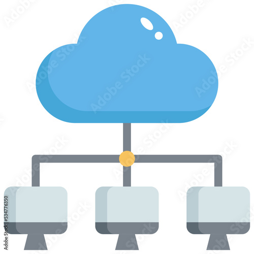 Cloud hosting icon