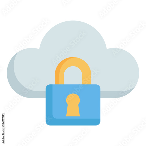 Cloud security icon