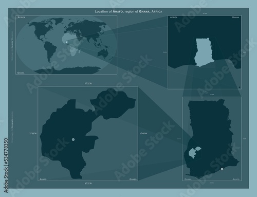 Ahafo, Ghana. Described location diagram photo