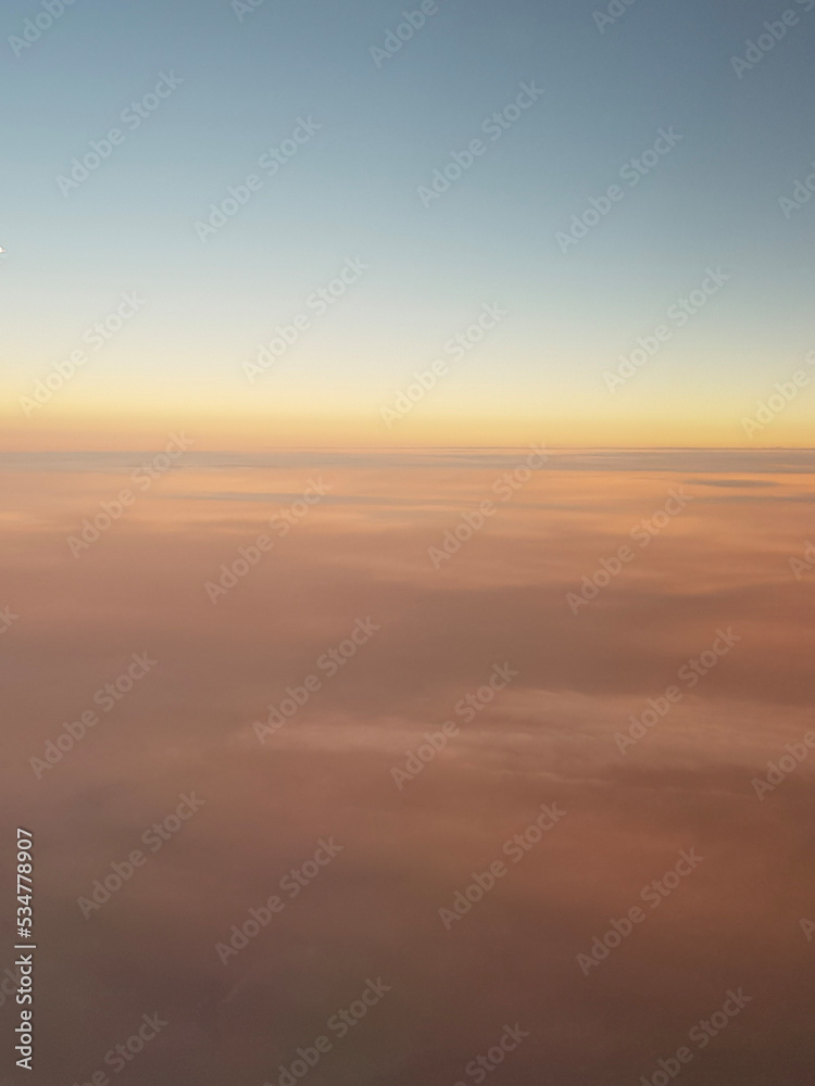 Sunset above the clouds