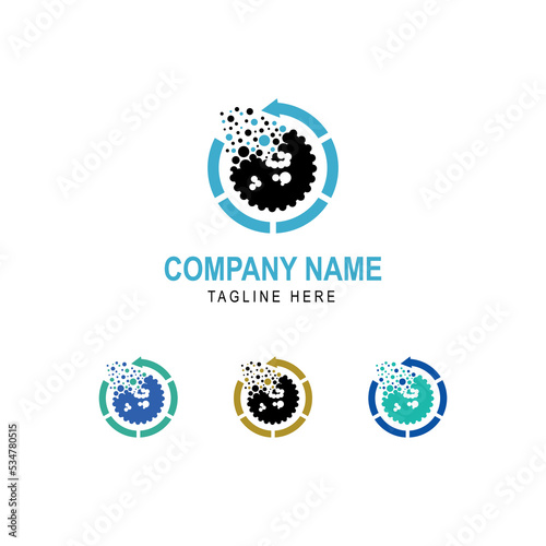 Data Recovery Logo template. Symbol, logo illustration. vector graphics.