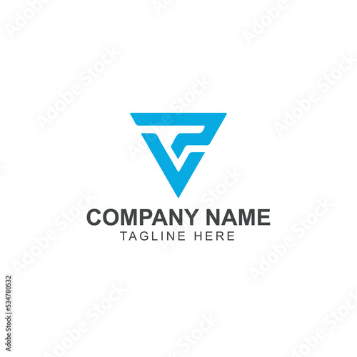 VP or PV letter logo template. VP or PV logo monogram initials letter concept.