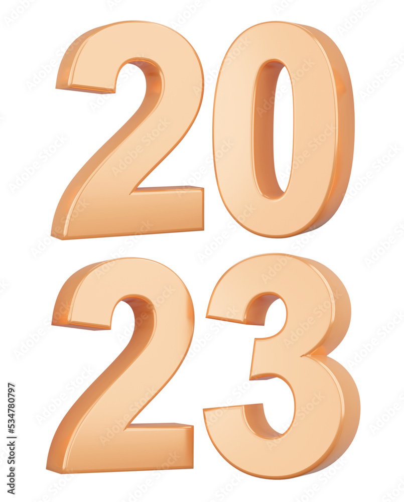 2023 concept, Happy New Year2023. Typography logo 2023 for celebration, 3D Colorful trendy text for branding, banner, cover, card, social media. 2023 concept, Happy New Year2023. Typography logo 2023 for celebration, 3D Colorful trendy text for branding, banner, cover, card, social media.