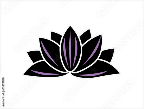 Lotus blomma logotyp vektor design. Yoga  ayurveda sacred symbol logos. Water lily logo design. Lotus flower logo  Lotus flower icon  simple vector illustration