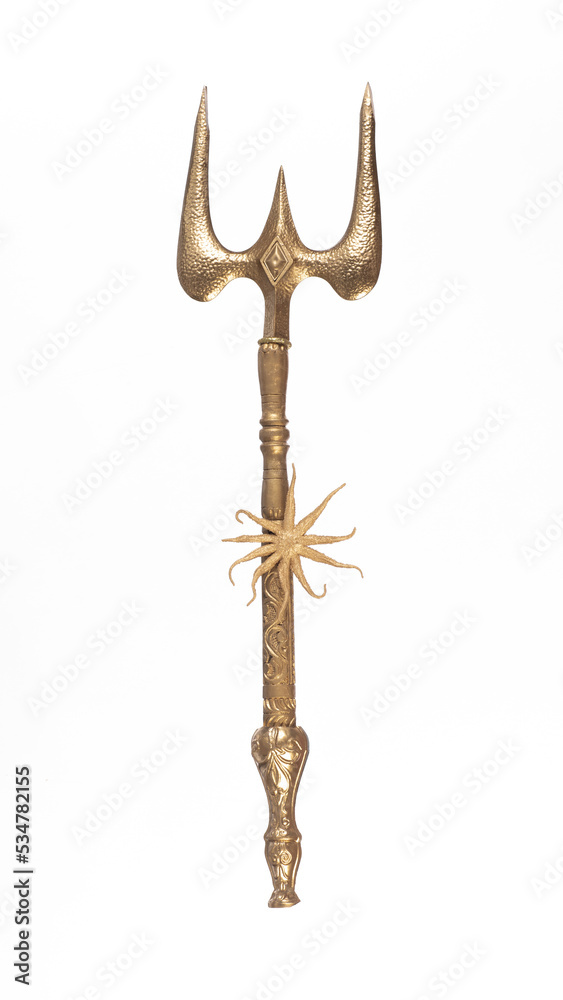 Fototapeta premium trident of Neptune isolated on white background