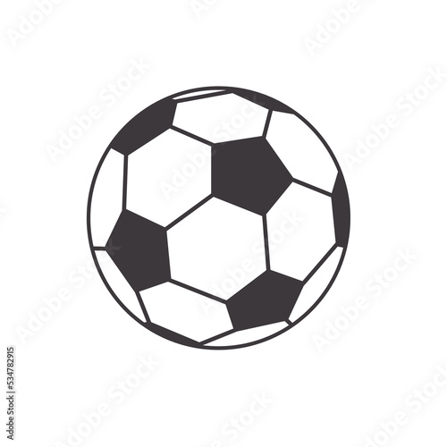 Football icon. Vector illustration in flat style isolated on white background.