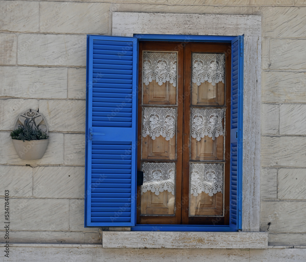 Fototapeta premium window with shutters