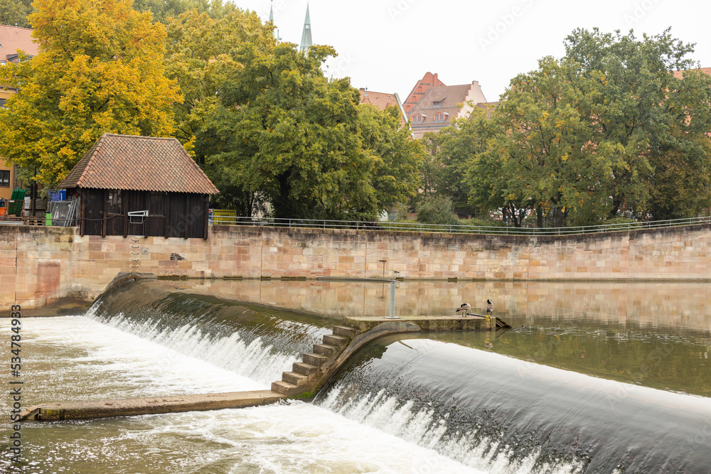 Fototapeta premium Nürnberg Wehr Pegnitz