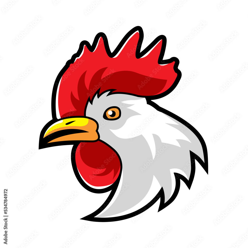 Obraz premium rooster logo best vector