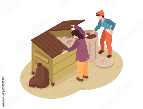 Isometric Homeless People