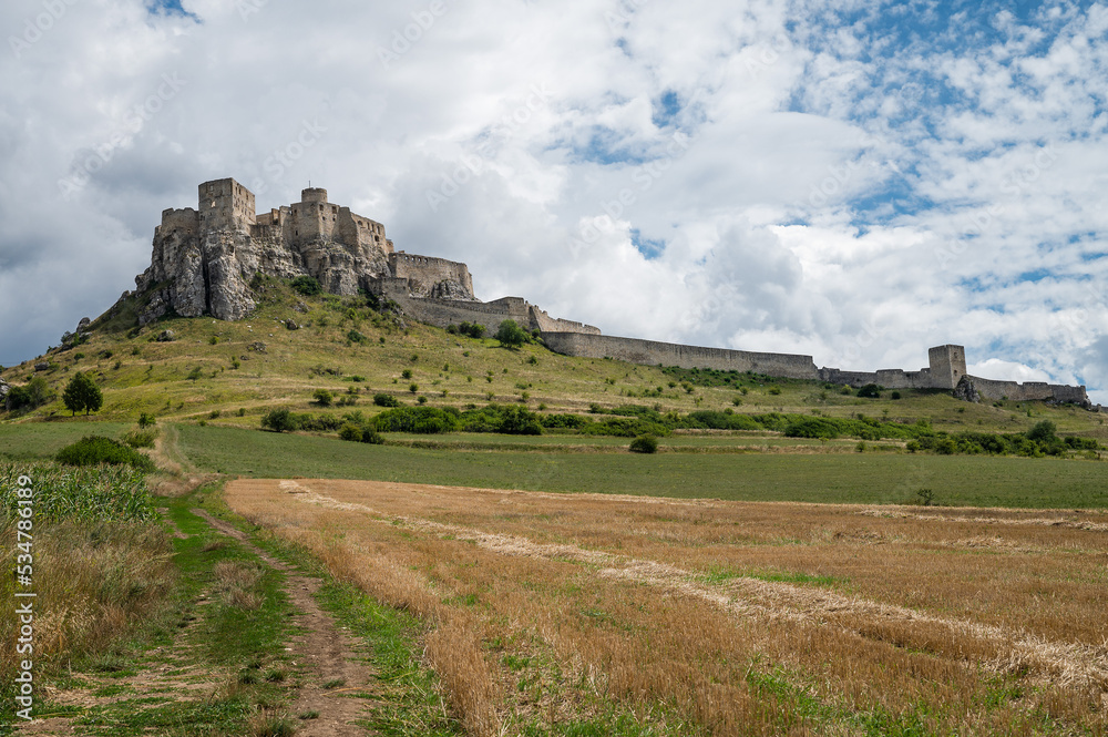 View of Spiskyy Castle in Slovakia