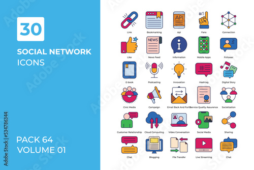 social network icons collection. photo