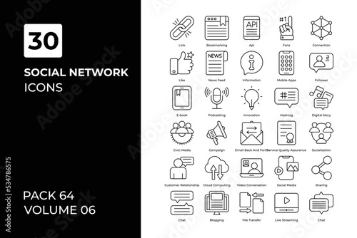 social network icons collection.