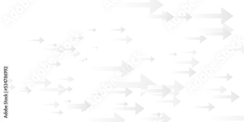 Grey white tech arrows abstract minimal background. Vector design