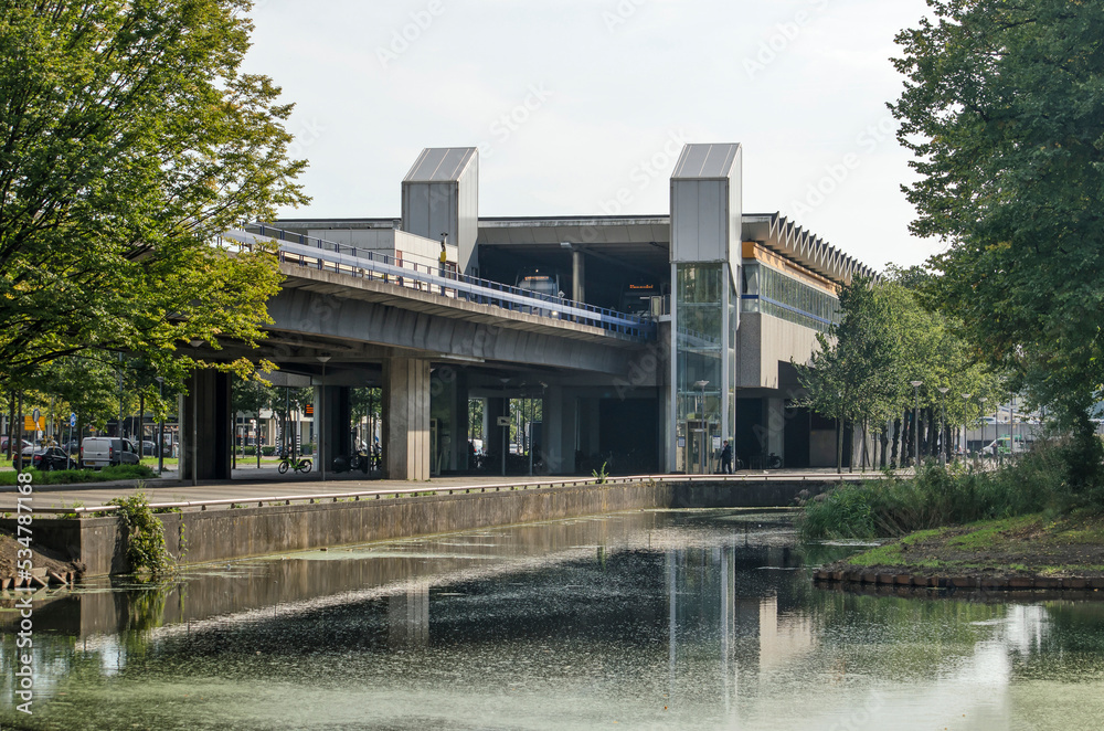 Rotterdam, The Netherlands, September 22, 2022 Slinge metro station
