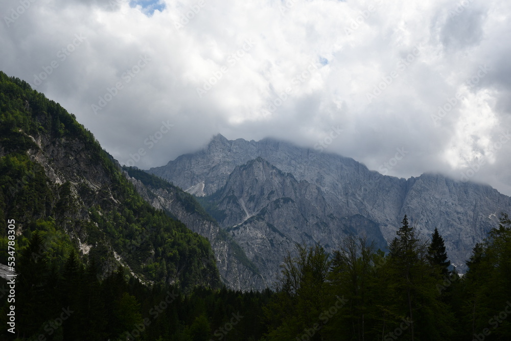 clouds over mountain