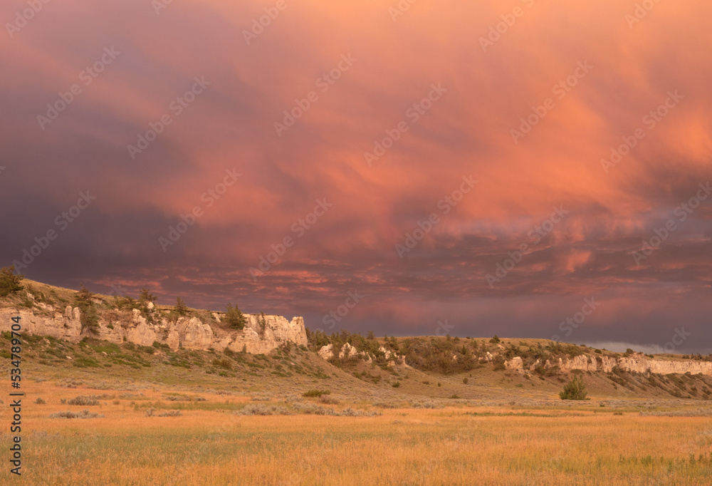Fototapeta premium Sunset Missouri River Montana White Cliffs