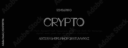 Modern Bold Font. Regular Italic Number Typography urban style alphabet fonts for fashion, sport, technology, digital, movie, logo design, vector illustration 