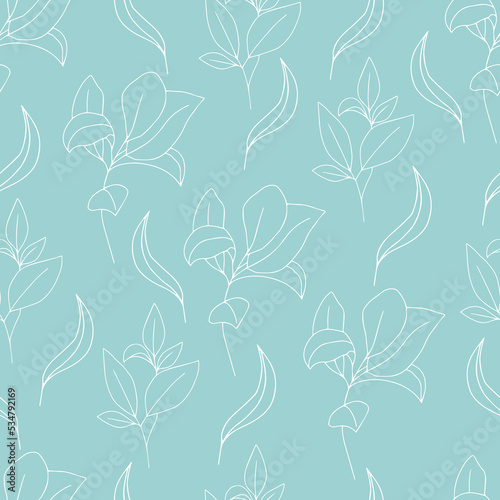 Abstract floral background. Seamless floral pattern