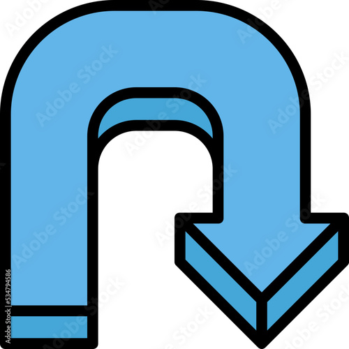 u turn arrow icon