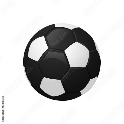 Black football or soccer ball Sport equipment icon