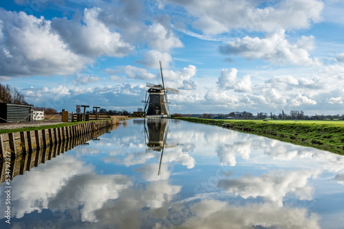 Windmills near Leidschendam, South Holland, Netherlands photo