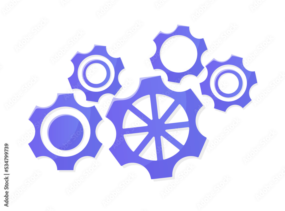 Gear icons for company, technology industry, for website or background. Illustaration Gear icons for company, technology industry, for website or background. Illustaration