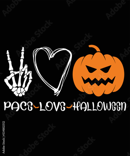 Pace Love Halloween Pumpkin T Shirt, Halloween Skeleton Hand Shirt, Halloween Pumpkin Shirt Print Template