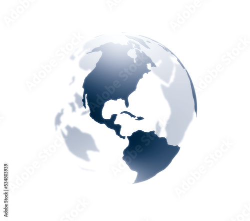 earth globe isolated on transparent background 