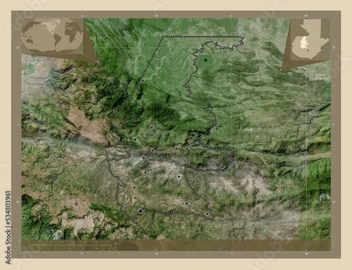 Quiche, Guatemala. High-res satellite. Major cities photo