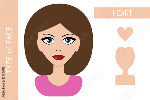 Face type heart female shape of the face