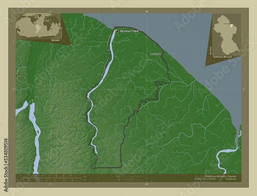 Demerara-Mahaica, Guyana. Wiki. Labelled points of cities