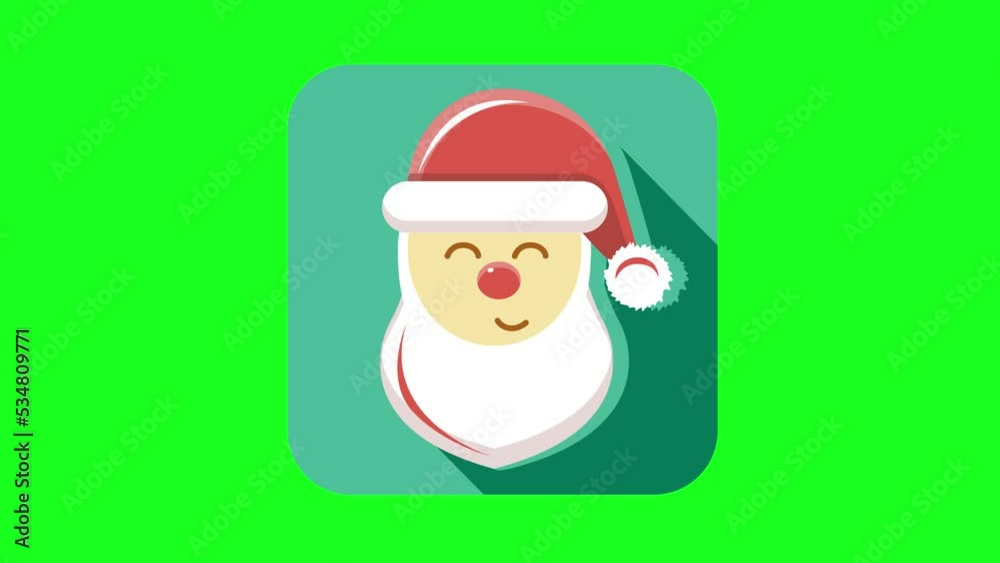 Vidéo Stock Christmas Santa Claus icon animation on green screen ...