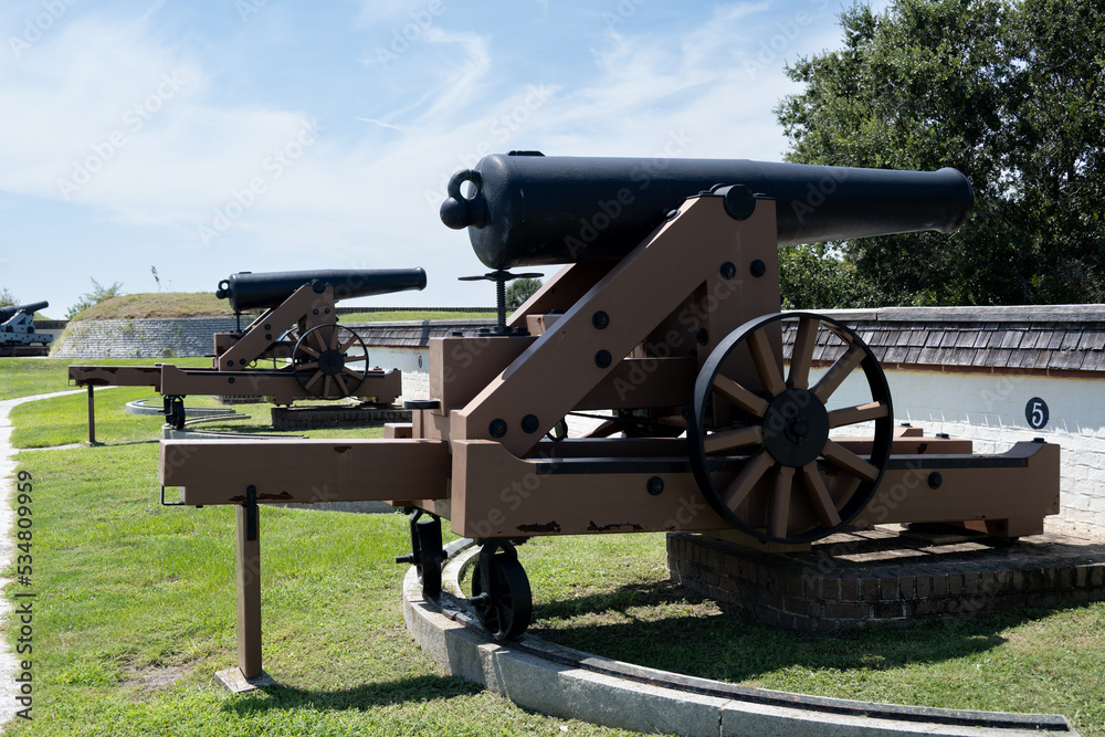 Gun batteries from Fort Moultrie National Park Gun batteries from Fort Moultrie National Park